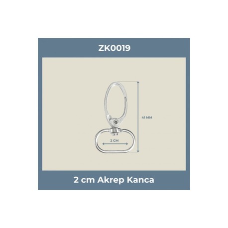 2 CM Akrep Kanca Nikel – Metal Anahtarlık ve Çanta Askı Aparatı (100 Adet)