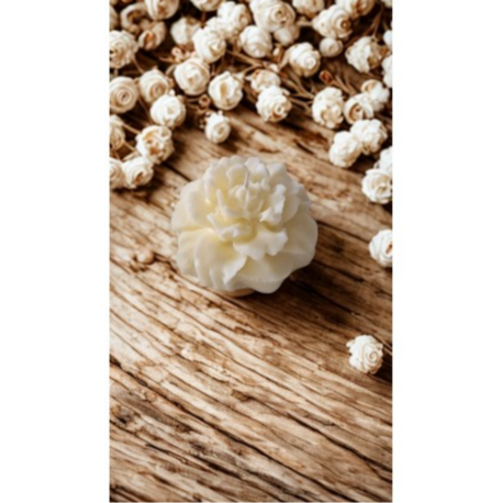 Doğal Soya Wax Mum – El Yapımı, Şakayık Motifli ve Ruhsal Arınma İçin