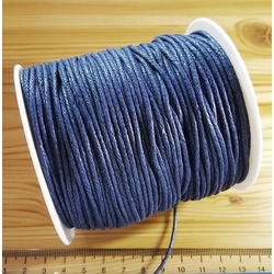 BOBİN SATIŞ - ÖRGÜLÜ COTTON MAKROME BİLEKLİK İPİ 1.5 MM LACİVERT Ürün Kodu : 24061