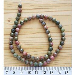 DOĞAL UNAKİT 6 MM KÜRE DİZİ TAŞ Kod9085