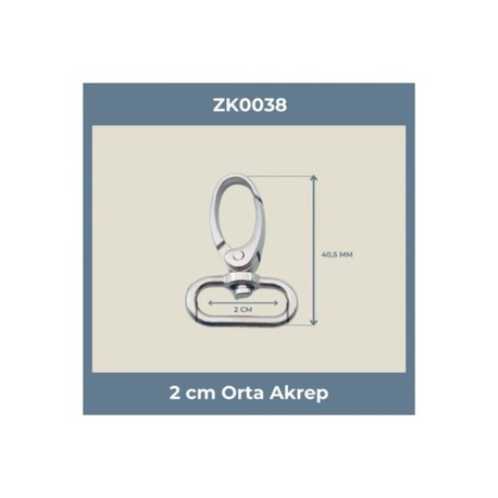 2 CM Orta Akrep Kanca Nikel – Metal Anahtarlık ve Çanta Askı Aparatı ( 50 Adet)