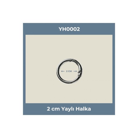 2 cm (20 mm) Nikel Kaplama Yaylı Halka - Çanta ve Takı Aparatı