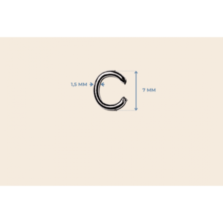 7 mm * 1.5 mm C Bağlantı Halkası metal renk