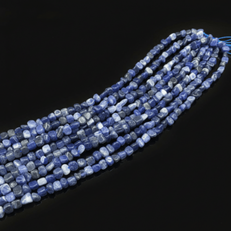 Amorf Doğal Sodalit Taşı Dizi – 35 cm Doğal Taş