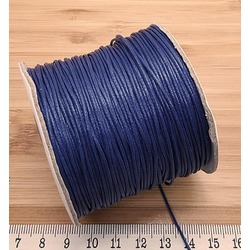 PARLAK DERİ GÖRÜNÜMLÜ KORE TAKI İPİ KALINLIK 1 MM LACİVERT BOBİN SATIŞ