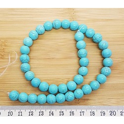 TURKUAZ (SIKMA) 10 MM KÜRE KESİM DİZİ TAŞ 8437 Ürün Kodu : 8437
