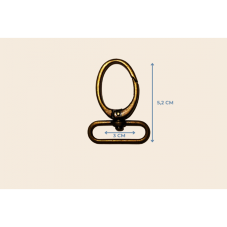 3 cm tombul kanca 5,2 cm. antik sarı renk