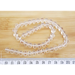 DOĞAL KRİSTAL KUVARS TAŞI 8 MM KÜRE KESİM DİZİ TAŞ 29920 Ürün Kodu : 29920