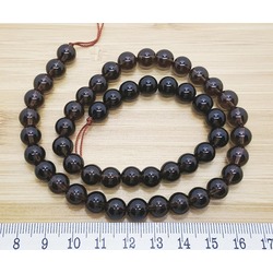 DOĞAL DUMANLI KUVARS 8 MM KÜRE DİZİ TAŞ Kod8568