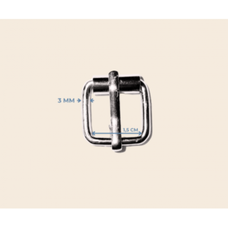 1.5 cm * 3 mm makaralı toka metal renk