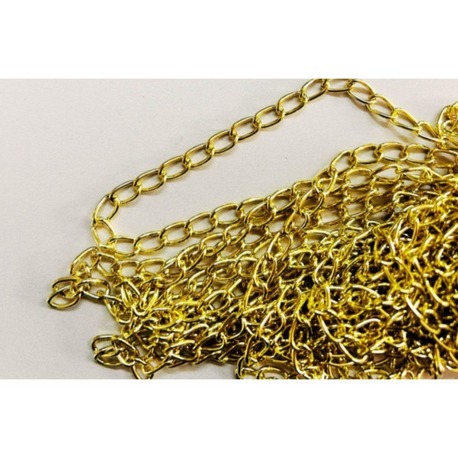 1,20 mm Sarı Renk Kıvrık Metal Takı Zinciri (10 Metre )