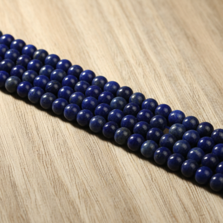 Doğal Lapis Lazuli Taşı 8 mm Küre Kesim Dizi Taş | Takı ve Aksesuar Tasarımı İçin