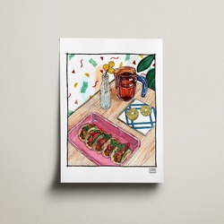 kartpostal / postcard | tacos and lemonade