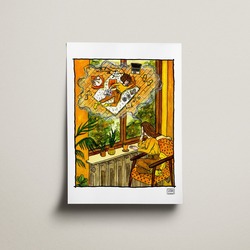 kartpostal / postcard | dışa bakıp içi düşlemek