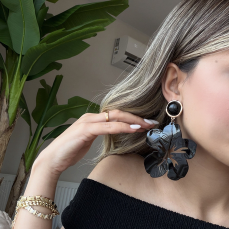 Marka Model Sallantılı Çiçek Küpe
