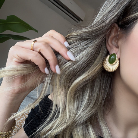 Marka Model Yeşil Küpe
