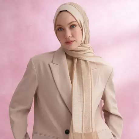 ARMANDA - 3324 İpekli Ruby Şal - Bej