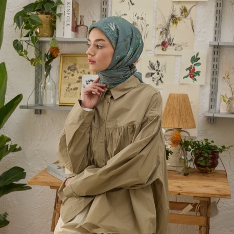 Fresh Scarfs - Delia Desen Pamuk İpek Eşarp -