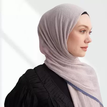 ARMANDA - 3352 Müslin Biyeli Şal - Duman