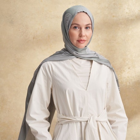 Armanda - 3305 Fiori Jakar Line Desen - Keten Yeşili