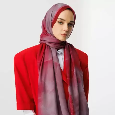 MOONCORN - Moreal Desen Rami Şal - Bordo