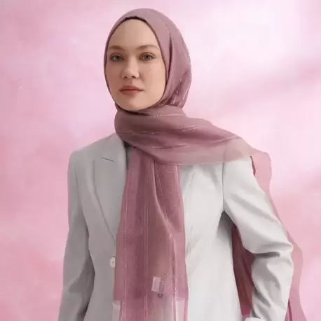 ARMANDA - 3324 İpekli Ruby Şal - Leylak