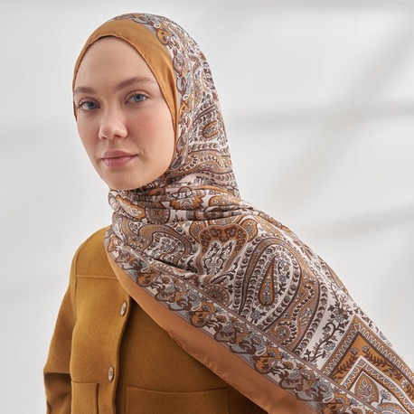 ARMANDA - 6035 Pashmina Desen Şal - Dore