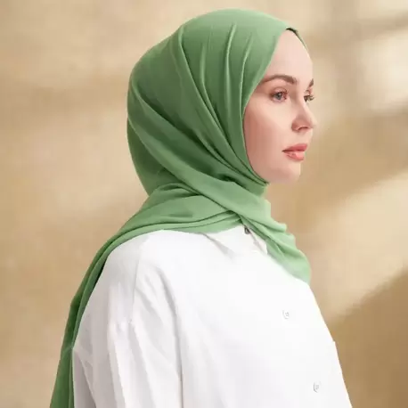 ARMANDA - 3009 Rustik Pamuksu Şal - Kaşmir Yeşili