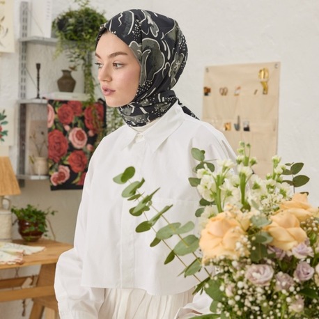 Fresh Scarfs - Aria Desen Şal - Siyah