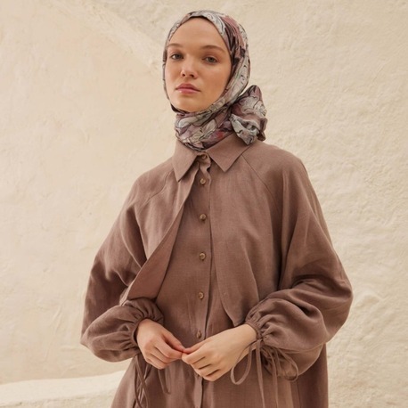 FRESH SCARFS - Linda Desen Rami Şal - Gül Kurusu