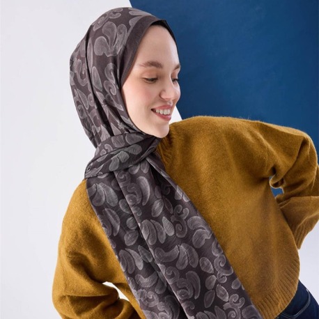 SİLK HOME - Urban Hours Harmony Antrasit Mayda Şal 190X70