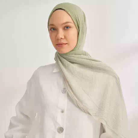 ARMANDA - 3359 Müslin Degrade - Keten - Çağla Yeşili