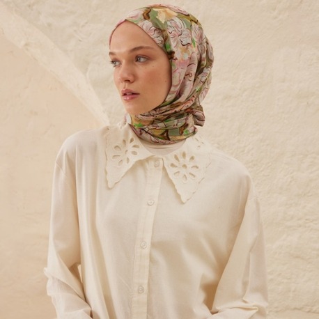 FRESH SCARFS - Linda Desen Rami Şal - Gül Pembe