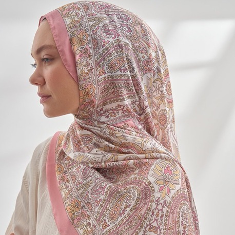 ARMANDA - 6035 Pashmina Desen Şal - Pudra