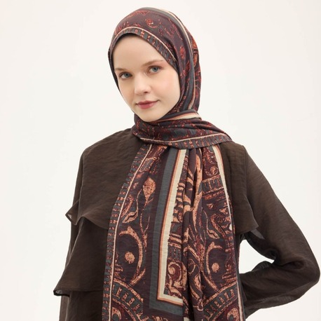 SİLK HOME - Urban Hours Antik Mürdüm Mayda Şal 190x70