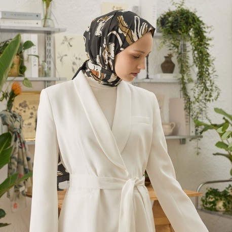 Fresh Scarfs - Aspen Desen Şal - Antrasit
