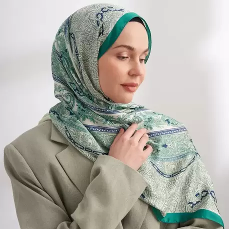 ARMANDA - VUAL NUIT DESEN ŞAL - BENETTON YEŞİLİ