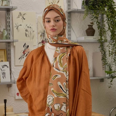 Fresh Scarfs - Aspen Desen Şal - Somon