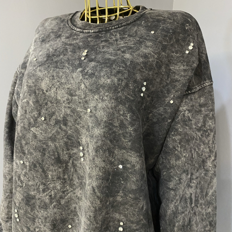 Taşlamalı sweatshirt