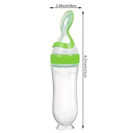 Silikon Bebek Maması Besleyici Kaşık Emzikli - 90mL