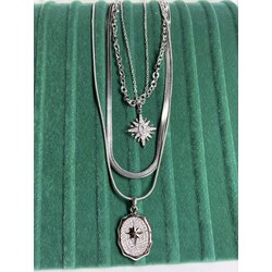 Dörtlü Silver Kolye