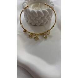 Gold Kendinden Charmlı Bileklik