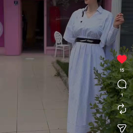 Elbise kuşak detaylı 