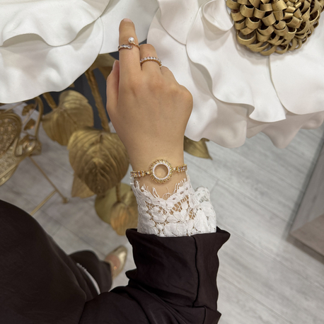 ZİRKON ÇERÇEVELİ BİLEKLİK GÜNEŞ MODEL ✨