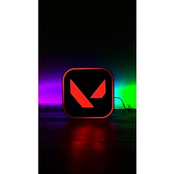 Valorant Aydınlatmalı Tablo