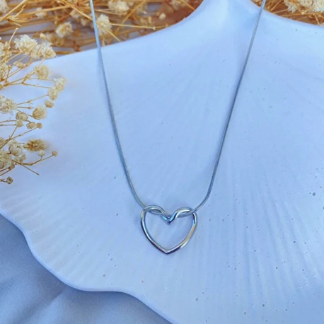 Kalp düğüm kolye Silver