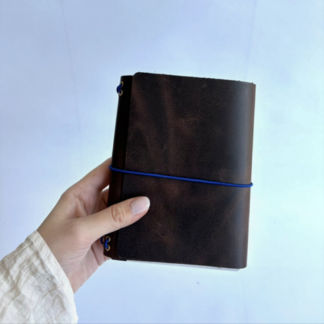 A6 Koyu Kahve Trifold