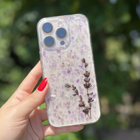 Lavender and Amethyst Clear Case