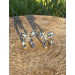 Çelik silver ribbon küpe 