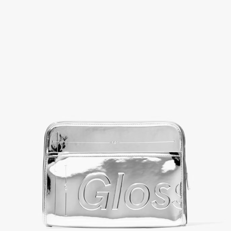 Glossier limited Chrome Beauty Bag